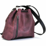 Шкіряна жіноча сумка-бочонок AV2 Червона (B652)