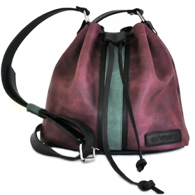 Шкіряна жіноча сумка-бочонок AV2 Червона (B652)