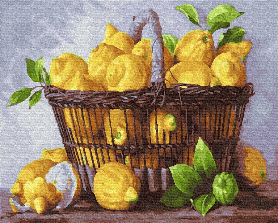 Картина за номерами Лимонна корзина 40x50 см