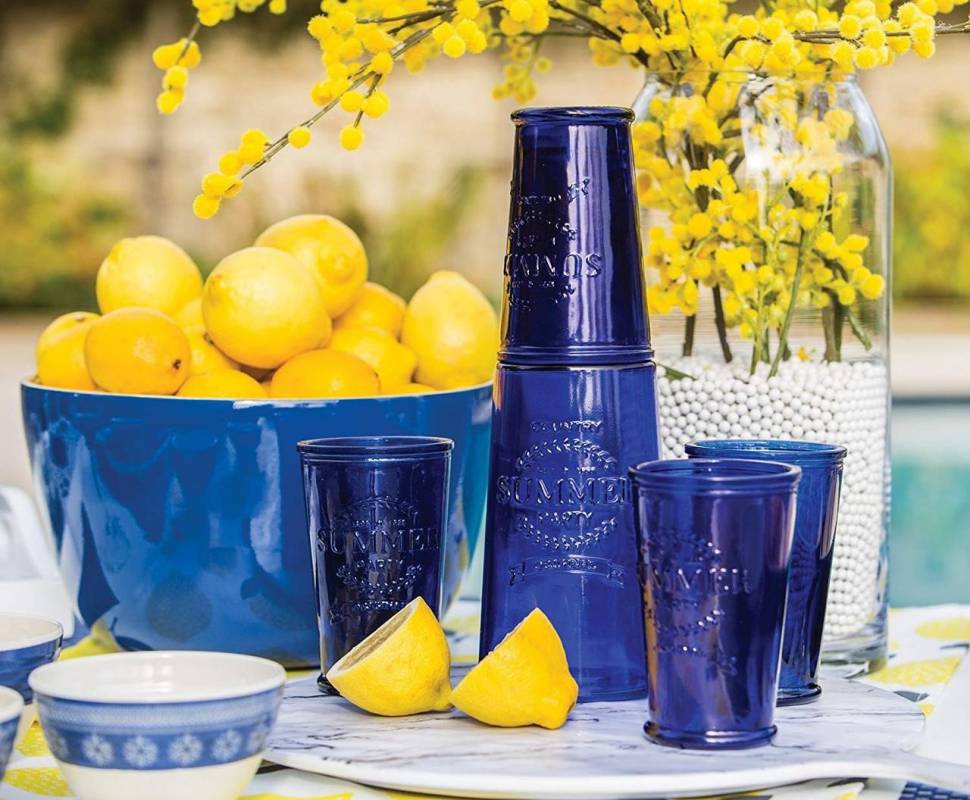 Винтажный набор Summer (кувшин и 4 стакана)