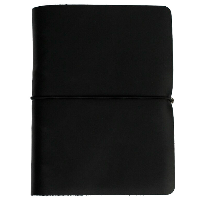 Кожаный органайзер LM на кольцах Черный 400 стр