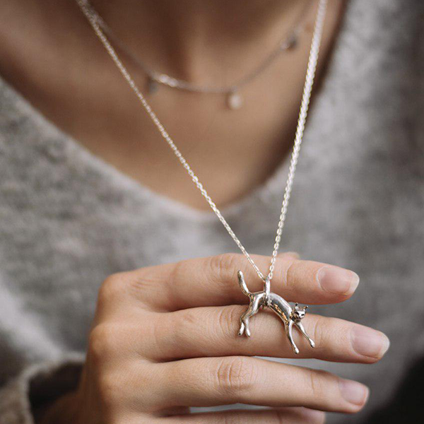 Подвес из серебра Yastreb Бродячий кот