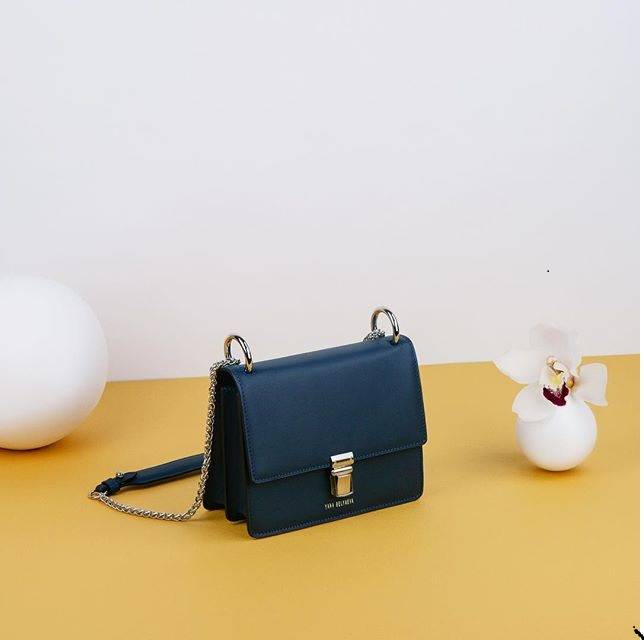 Сумка кожаная Mimi Yana Belyaeva Синяя