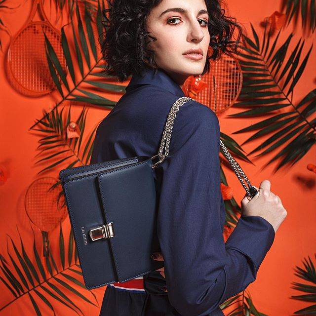 Сумка кожаная Mimi Yana Belyaeva Синяя