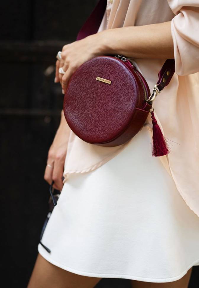 Сумка BlankNote круглая Марсала