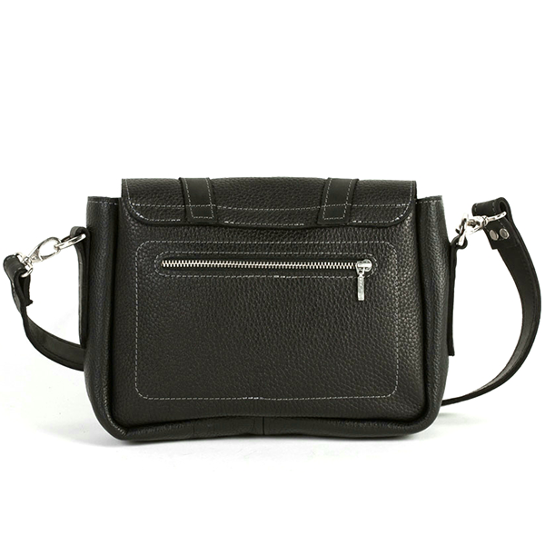 Кожаная женская сумка AV2 Черная (B302)