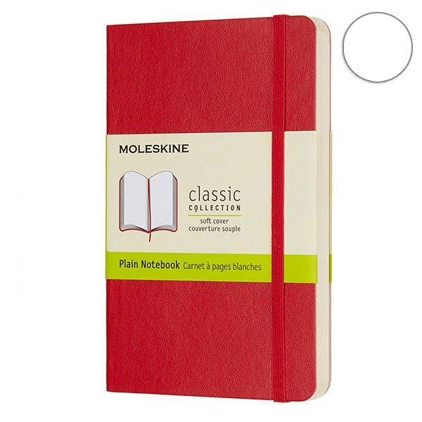 Блокнот Moleskine Classic Карманный Чистые Листы Красный