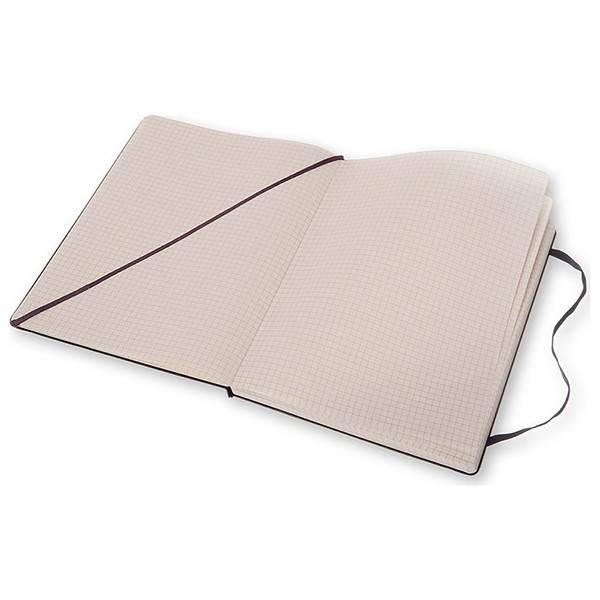 Большой блокнот Moleskine Classic Твердая обложка Черный Клетка