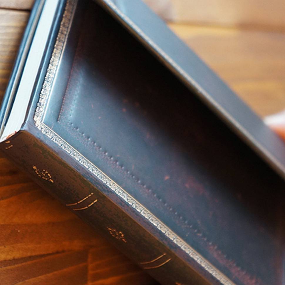 Великий блокнот Paperblanks Стара Шкіра Лінія Чорний марокканський