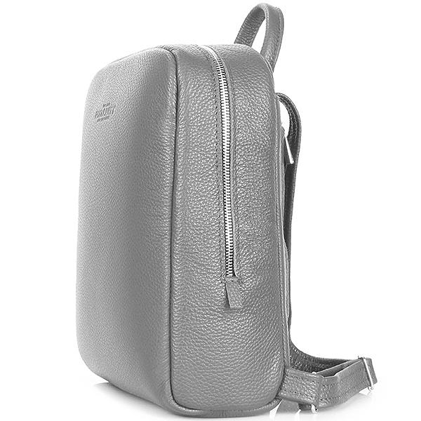 Рюкзак жіночий шкіряний Poolparty Cult Сірий