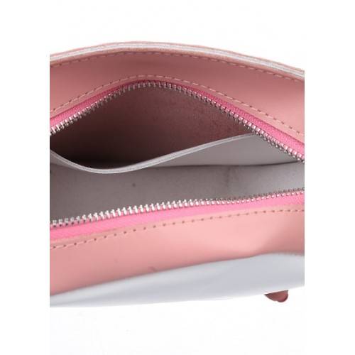 Кожаная женская сумка на пояс 2.0 Dekey Белая + Пудра