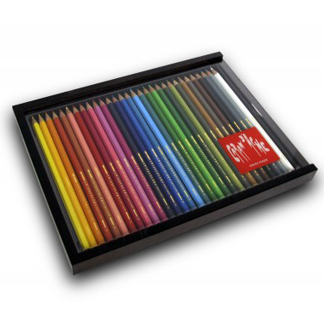 Набор акварельных карандашей Caran d'Ache Swisscolor Дерев. бокс Discovery 30 цветов