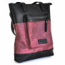 Шкіряна жіноча сумка-шоппер AV2 Чорний бордо (B653)