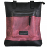Кожаная женская сумка-шоппер AV2 Черный бордо (B653)
