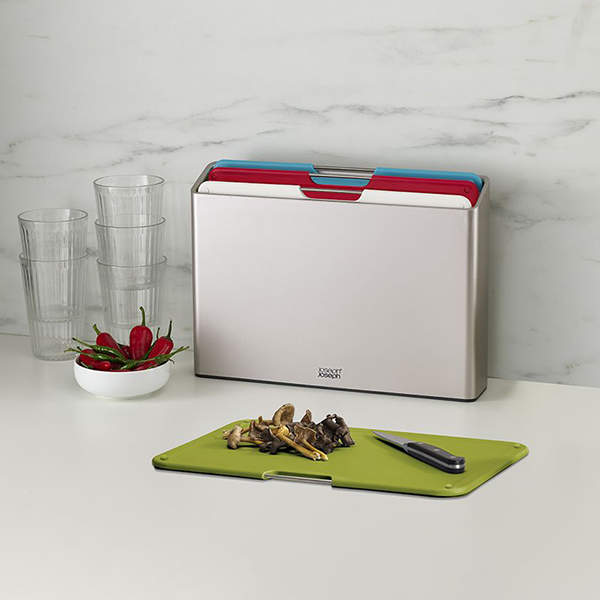 Набор Разделочных Досок Joseph Joseph 4 шт Большой Серебристый