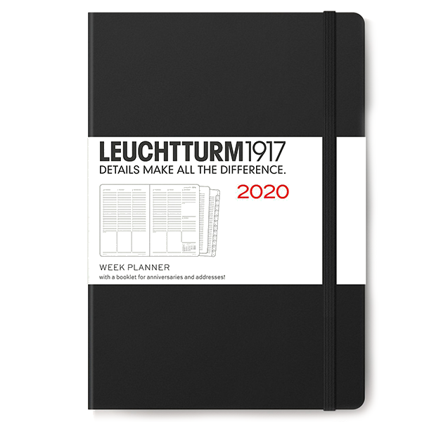 Средний Еженедельник  в колонках Leuchtturm1917 Черный 2020 (360018)