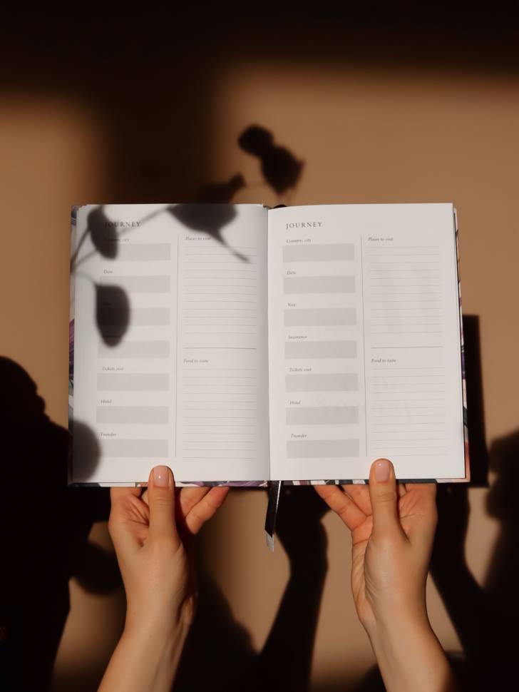 Ежедневник на год Goals Planner Flowers + наклейки