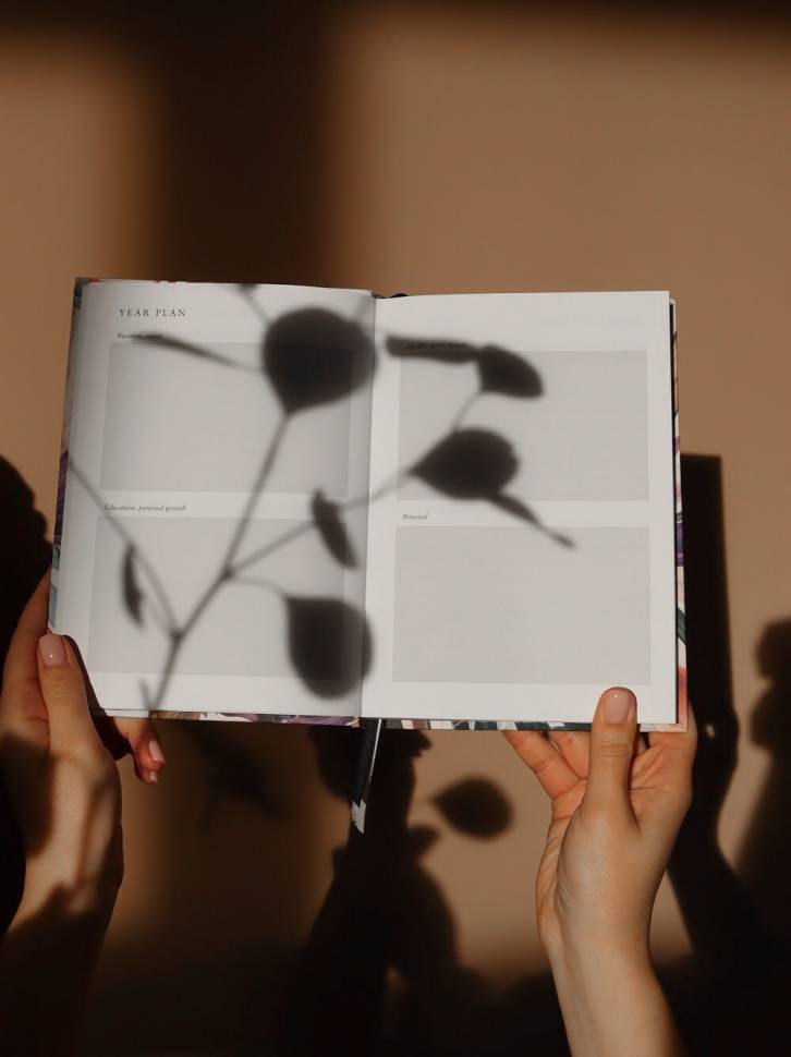 Ежедневник на год Goals Planner Flowers + наклейки