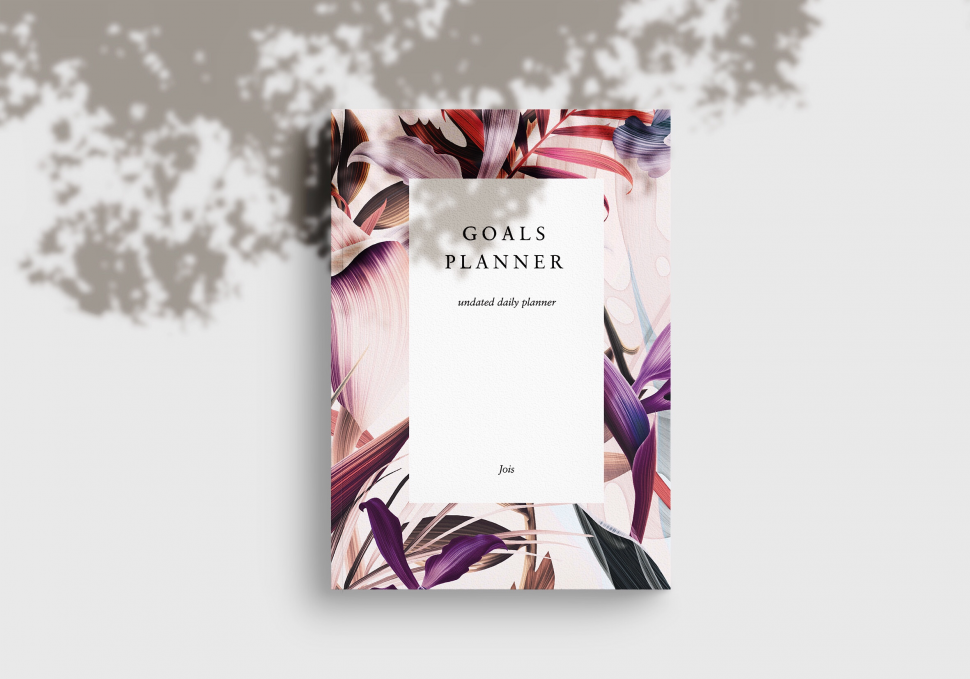 Ежедневник на год Goals Planner Flowers + наклейки