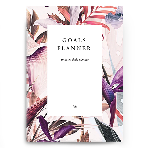Ежедневник на год Goals Planner Flowers + наклейки
