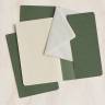 Средняя тетрадь (3 шт) Moleskine Cahier зеленая Чистые листы