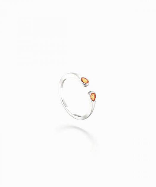 Кільце на фалангу зі срібла Côte & Jeunot Дві краплі