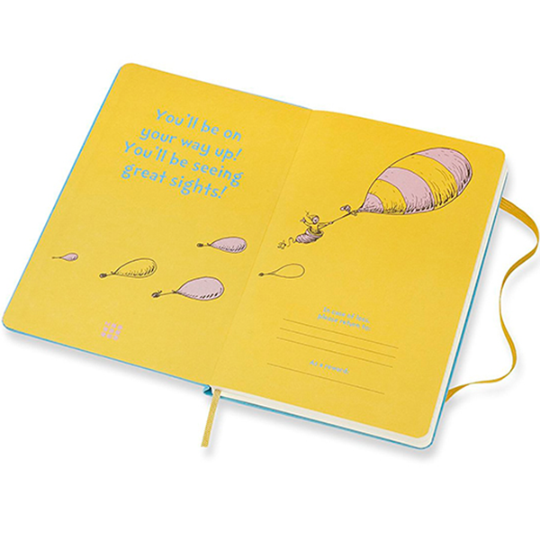 Средний блокнот Moleskine Dr. Seuss Твердая обложка Голубой Линия