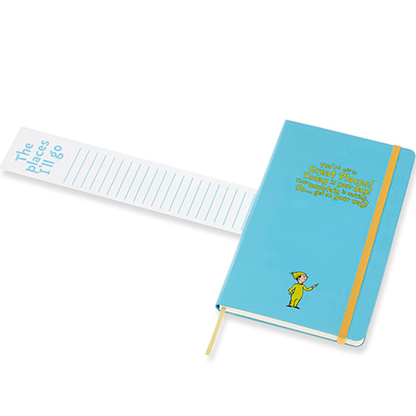 Средний блокнот Moleskine Dr. Seuss Твердая обложка Голубой Линия