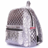 Рюкзак з текстилю жіночий стьобаний Poolparty Mini Срібло