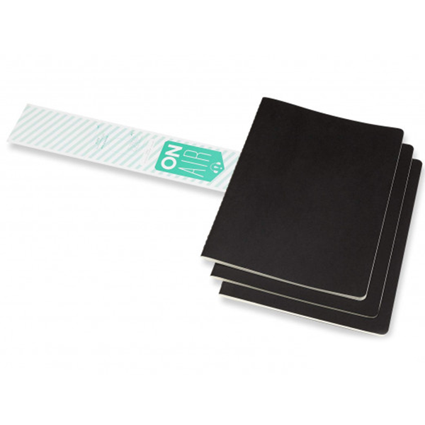 Большая Тетрадь (3 шт) Moleskine Art Cahier для нот Черная