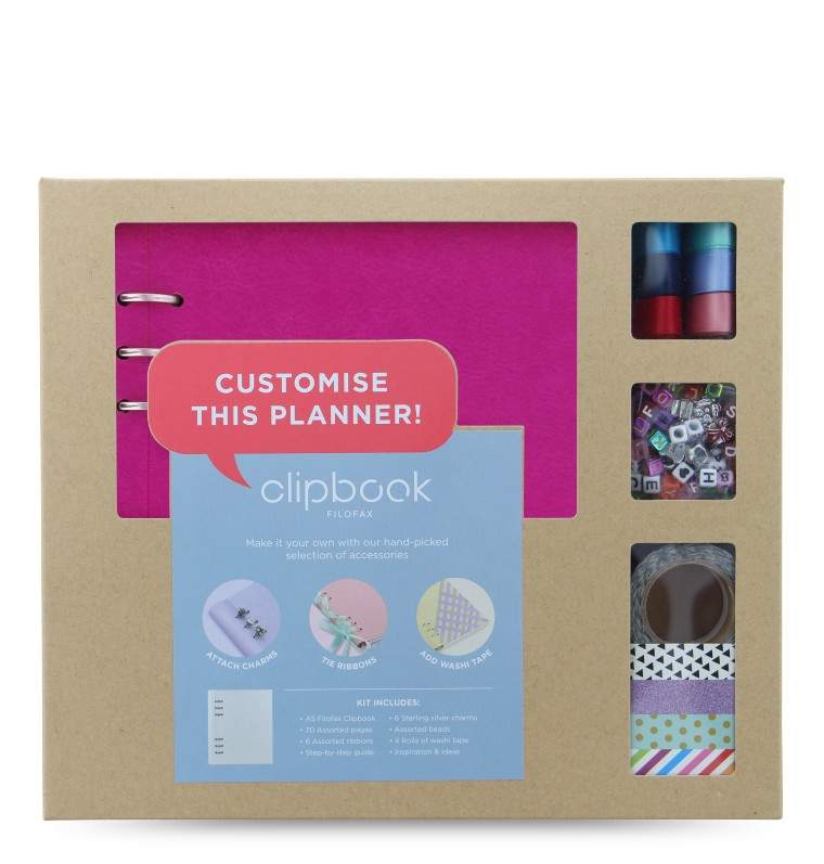 Органайзер с Набором для Кастомизации Filofax CLIPBOOK A5 Classic Brights Fuchsia