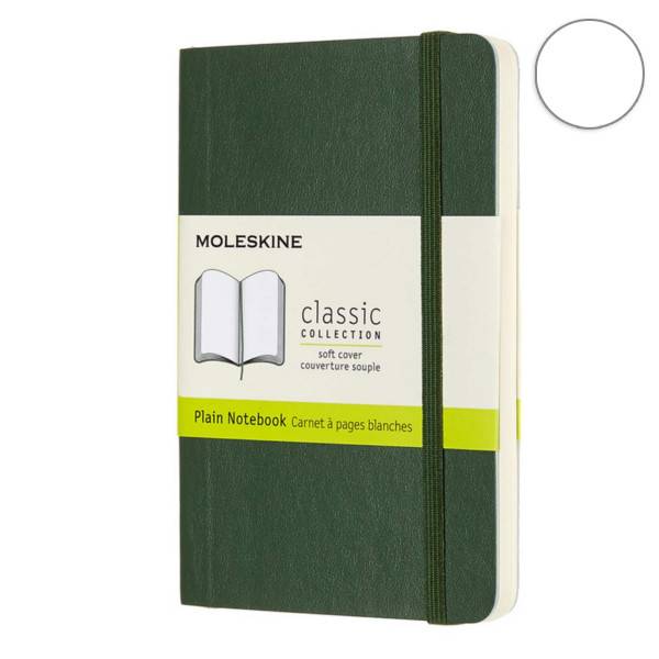 Блокнот Moleskine Classic Карманный Чистые Листы Миртовый Зеленый Мягкий