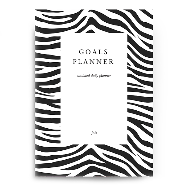 Ежедневник на год Goals Planner Zebra + наклейки