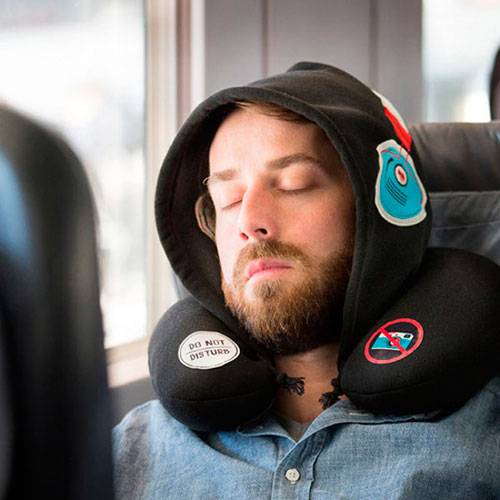 Подушка с капюшоном для путешествий Donkey Silent Music