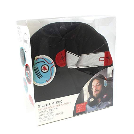 Подушка с капюшоном для путешествий Donkey Silent Music