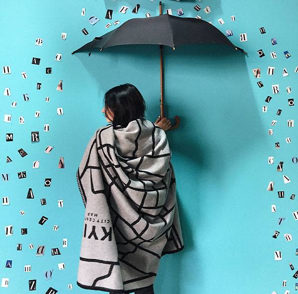 Плед из хлопка Woolkrafts Kyiv City 140х200 см