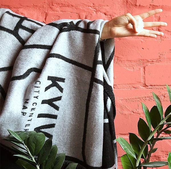 Плед из хлопка Woolkrafts Kyiv City 140х200 см