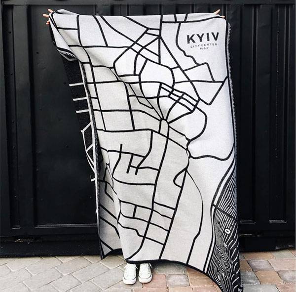 Плед из хлопка Woolkrafts Kyiv City 140х200 см