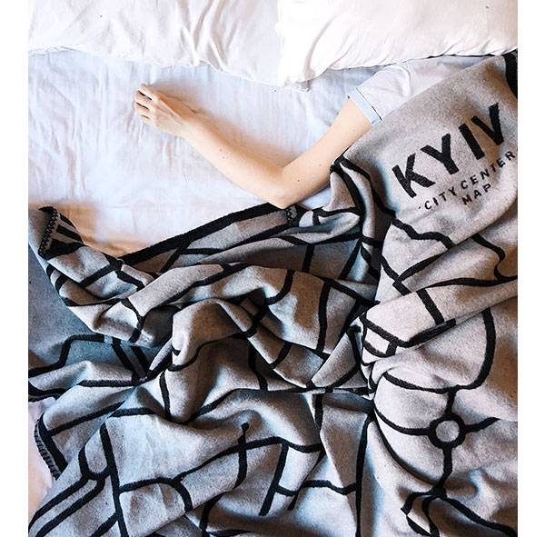 Плед из хлопка Woolkrafts Kyiv City 140х200 см