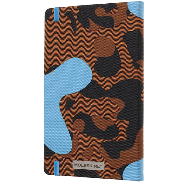 Средний блокнот Moleskine Blend Твердая обложка Голубой камуфляж Линия