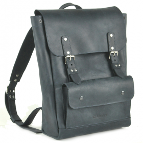 Кожаный рюкзак AV2 Черный (P539)