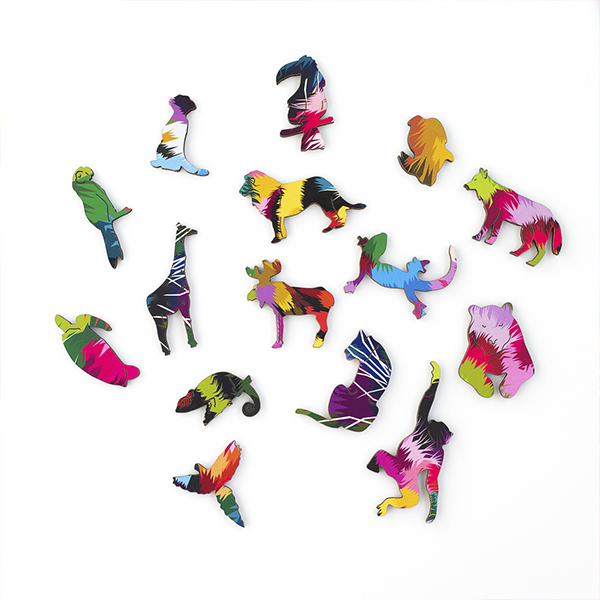 Деревянный пазл The Family Тигр