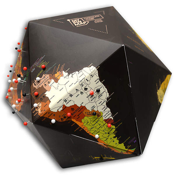 Глобус My Pin Map Globe Chocolate