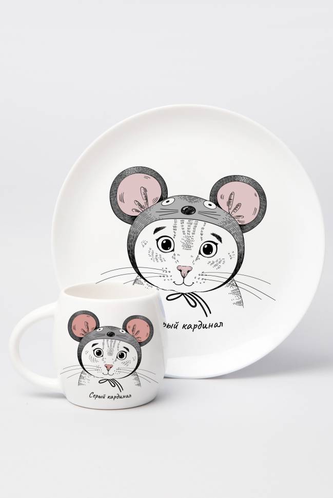 Тарелка Orner Серый Кардинал