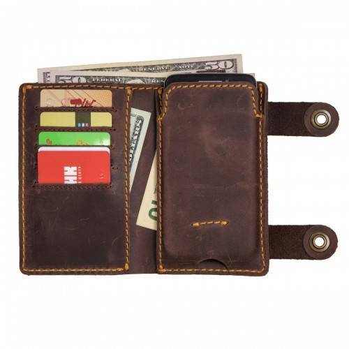 Чехол-Портмоне для телефона iPhone 6 Black Brier Коричневый