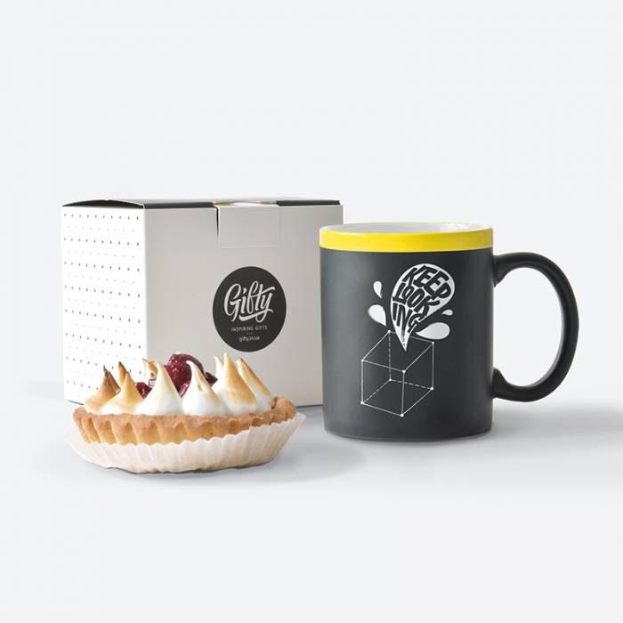 Gifty Чашка с мелом Keep Looking Yellow 320 мл