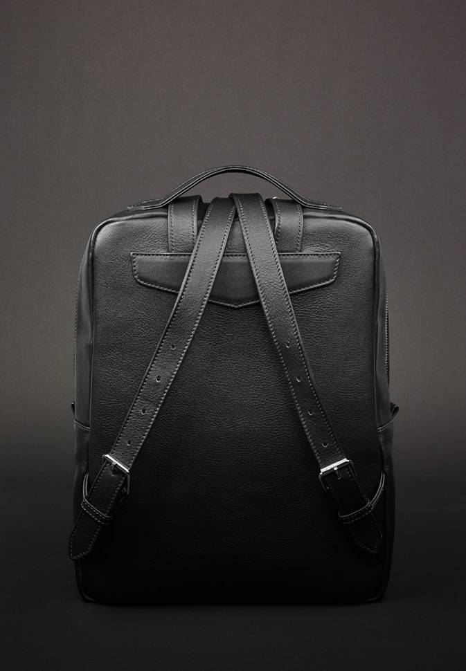Кожаный рюкзак на молнии BlankNote Cooper Черный