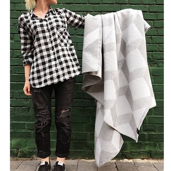 Плед из хлопка Woolkrafts Blocks 140х200 см