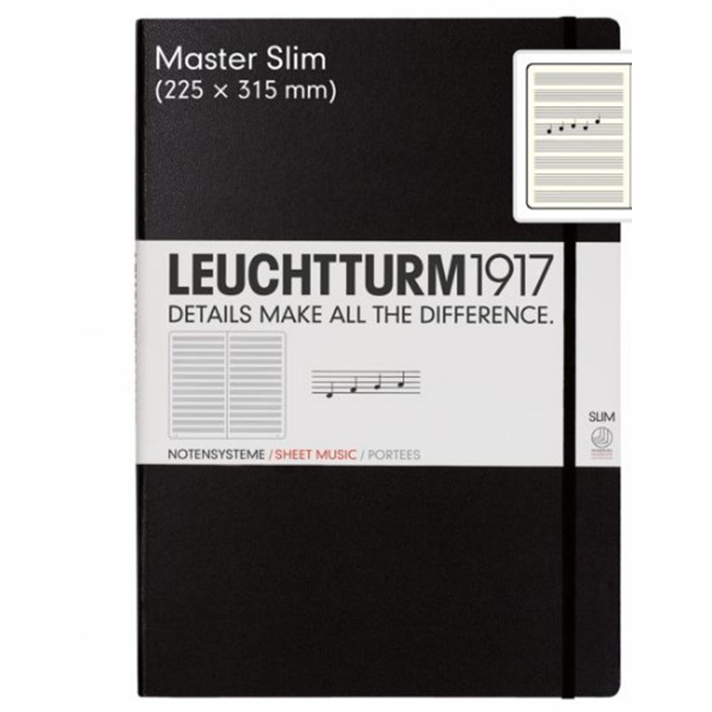 Блокнот для нот Leuchtturm1917 MasterSlim Чорний (340833)