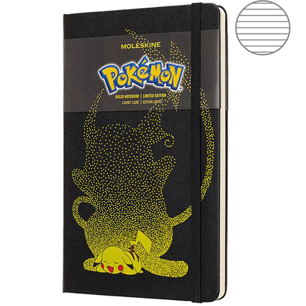 Средний блокнот Moleskine Pokemon Черный Линия
